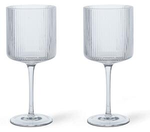 Ferm LIVING - Ripple Roșu Wine Glasses Set of 2 Clear