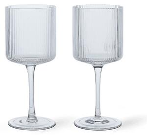 Ferm LIVING - Ripple Alb Wine Glasses Set of 2 Clear