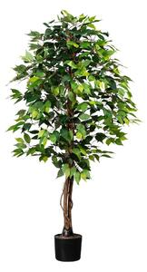 Plantă artificială Ficus benjamin, 160 cm, verde