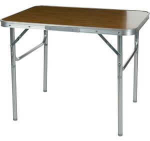 Masă de camping pliabilă Bamboo 2in1, 75 x 25 /60x 55 cm, aluminiu și MDF