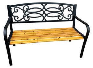 Bancă de grădină Rotina New, negru, 85 x 60 x 127cm