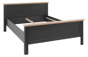 Cadru pat JASMIN 160x200, gri grafit/stejar artisan, PAL
