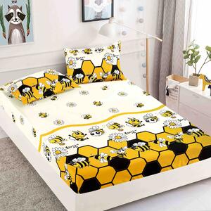 Lenjerie de pat 3 cu elastic 100% bumbac - a701 de la Onesleep
