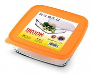 Simax 7476/L vas din sticlă cu capac din plastic,1 l