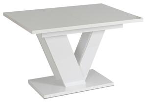 JAKS Masă de bucătărie Clark 120 cm alb lucios glamour