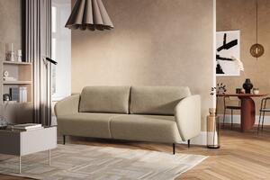 Canapea extensibilă Naolia - bej împletitură Uni 8005 / picioare negre - Oferta limitata