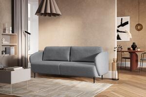 Canapea extensibilă Naolia - gri împletitură Uni 8008 / picioare negre - Oferta limitata