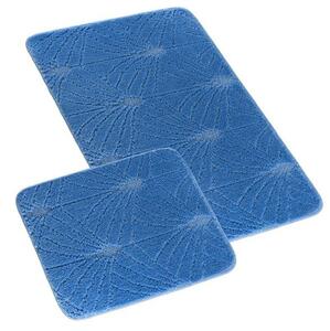Bellatex Set de covoare de baie Bany fără decupajChrpa albastru închis, 60 x 100 cm, 60 x 50 cm