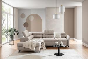 Canapea extensibilă colț stânga Elarias L - șenil bej Perfect Harmony 07