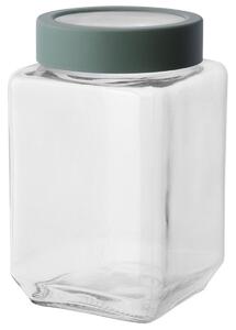 Altom Borcan pătrat din sticlă cu capac 700 ml,verde, 700 ml
