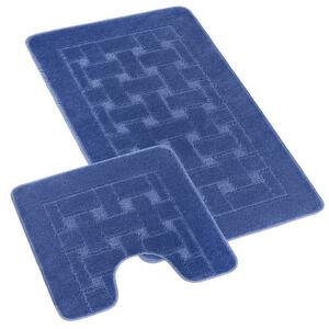 Bellatex Set covorașe de baie Bany cu decupajRectangle albastru, 60 x 100, 60 x 50 cm