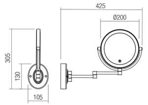 Oglindă LED cosmetică dimabilă Redo 01-3087 SELFIE LED/7W/230V 3000/4000/6000K alb