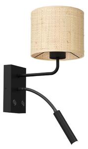 Lampă de perete RATTAN 1xE27/60W +1xG9/8W/230V ratan