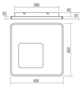 Plafonieră LED dimabilă Redo 05-961 SINTESI LED/53W/230V 3000-6000K + telecomandă