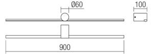 Aplică LED pentru oglindă de baie Redo 01-4036 ROW LED/18W/230V IP44 negru