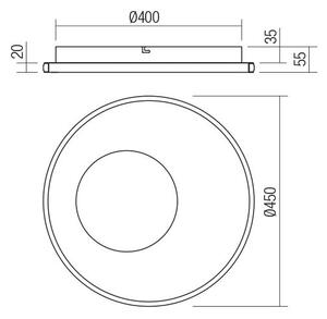 Plafonieră LED dimabilă Redo 05-959 SINTESI LED/45W/230V 3000-6000K + telecomandă