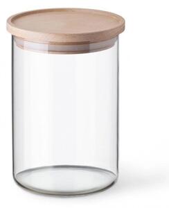 Simax 5152 borcan din sticlă cu capac din lemn ,0,8 l