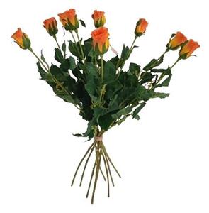 Boboci de flori artificiale Trandafir portocaliu,64 cm, 9 buc