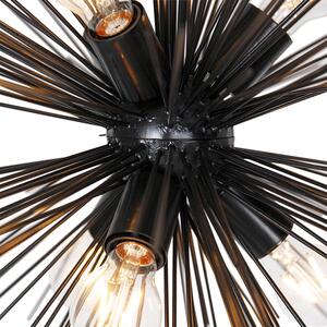 Lampa suspendata Art Deco neagra 6 lumini - Matura