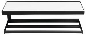 SAPHO Ska401 Raft de perete Ska 45 x 14 x 16 cm ,negru mat cu blat MDF alb