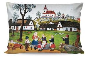 Matějovský Față de pernă Deluxe Josef LadaPrimăvara în mediul rural, 33 x 50 cm