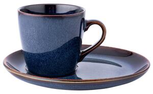 Altom Ceașcă ceramică cu farfurioară Reactive NavyBlue 310 ml