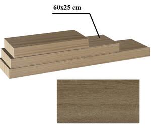 Raft de perete Gana, stejar, 60 x 25 x 5 cm