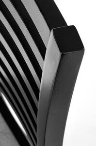 Scaun tapitat Gerard 6, negru/gri, 44x43x96 cm