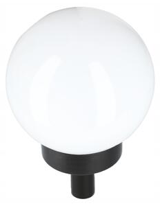 Lampă solară cu LED, 1,2 V, 6500 K, 200 mAh, diametru 10 cm, IP44, alb/negru