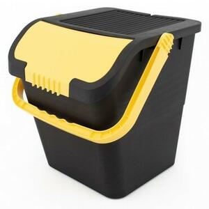 Coș de gunoi pentru deșeuri separate Practic, 35l, capac galben