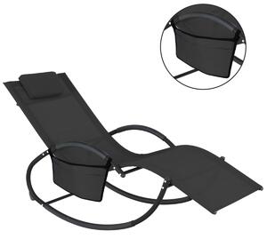 Scaun balansoar de grădină 161 x 60 x 80 cm, negru
