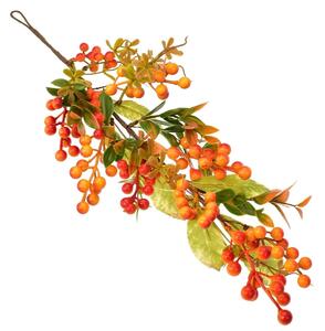 Ramură de agățat cu rowan artificial, 52 cm