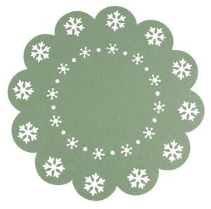 Fețe de masă Altom Fulg de nea verde, diametru 38cm , set de 4