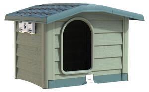 Doghouse Bungalow verde, 89 x 75 x 62 cm