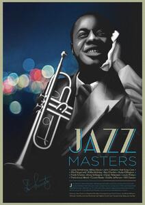 Poster de artă Legend Series- Jazz, Fadil, (30 x 40 cm)