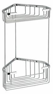 GEDY 2482 Smart raft de colț cu două niveluri 20 x32,5 x 15,1 cm, argintiu