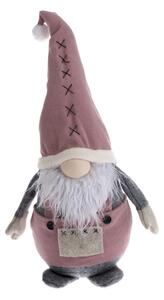 Gnom de Crăciun Scruffy roz, 25 x 55 cm