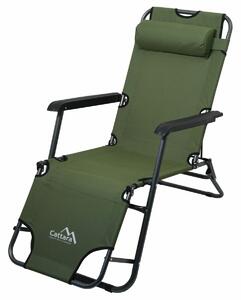 Șezlong pliabil Cattara 13516 Comfort , verde, 155x 61 cm