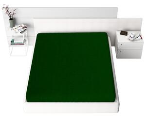 Cearceaf cu elastic Jersey, 140gr/mp, verde inchis, 30, 100% bumbac, Gecor
