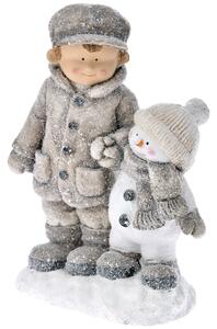 Decorațiune Crăciun - Om de zăpadă cu copil
