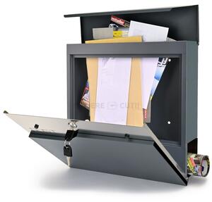 D3692 cutie poștală antracit + oțel inoxidabil