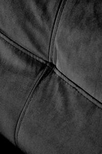 Fotoliu rabatabil FELIPE 2, negru, stofa catifelata, 64x135x76 cm