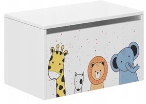 Cutie depozitare copii cu animale 40x40x69 cm