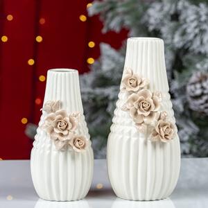 Vaza Ceramica cu Flori 3D