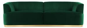 Canapea cu 3 locuri Goct cu tapiterie din catifea, verde