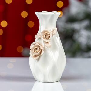 Vaza Ceramica cu Flori 3D