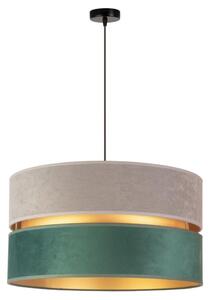 Lustră pe cablu DUO 1xE27/15W/230V gri/verde/aurie