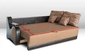 Canapea extensibila de dormit zilnic maro ORIENT, 225X100X90 CM