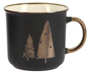 Cana Winter din ceramica neagra 9 cm - modele diverse