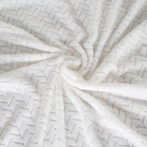 Pătură decorativă bej din material moale, catifelat Lăţime: 70 cm | Lungime: 160 cm